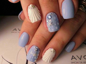 3D Seashell Nails