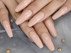 Nude Coffin Nails
