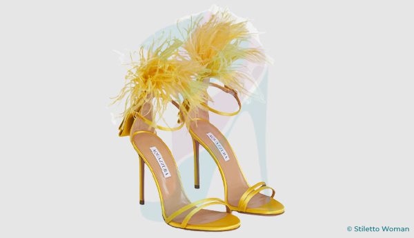 Aquazzura
Aquazzura Concerto Feather Embellished Heel Sandals