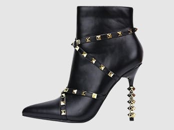 Black Boots with a Gold Heel