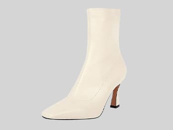 Block heel ankle Boots with square-toe