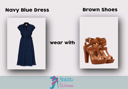 Brown Shoes with Navy Blue Dress 