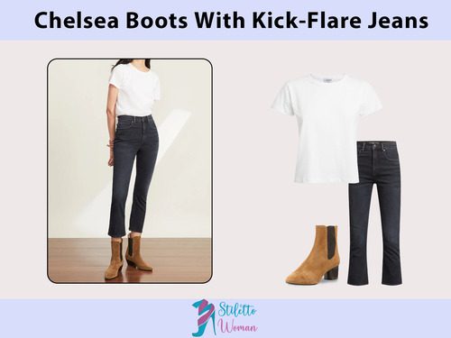 Chelsea Boots with Kick-Flare Jeans