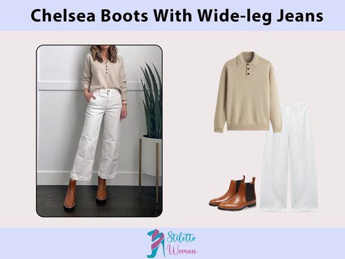 Chelsea Boots with Wide-leg Jeans 