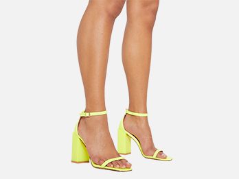 Chunky Block Neon Heels 