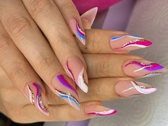 Colorful Stiletto nails 