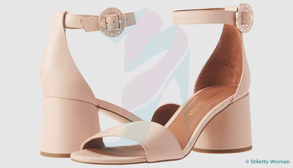 Emporio Armani - Strap Nude Block Heels Sandal