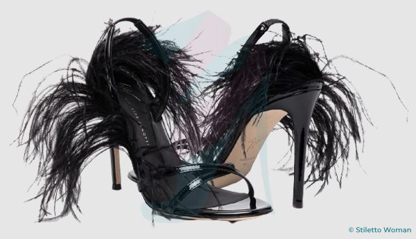 Giuseppe Zanotti - Feather Detail Heeled Sandals