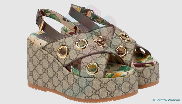 Gucci - Angelina GG Logo Eyelet Sandal