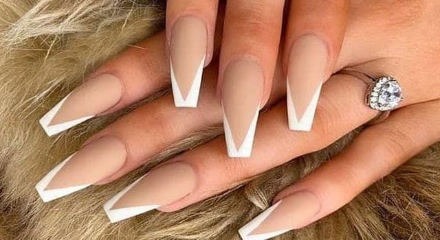 The 5 Trending & Best French Tip Coffin Nail Designs In [year]