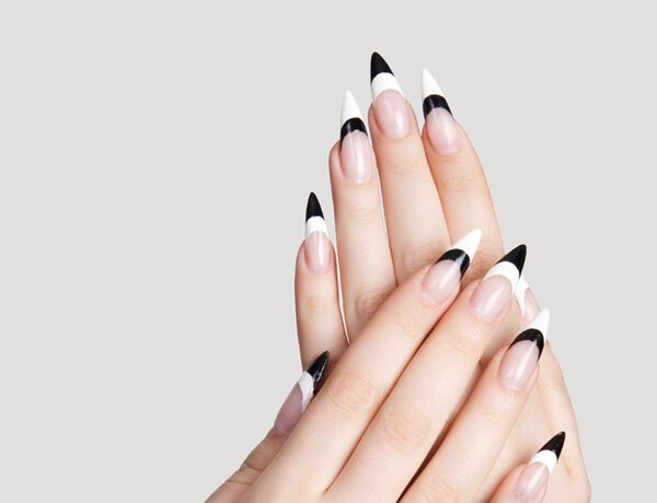 how to file nails stiletto