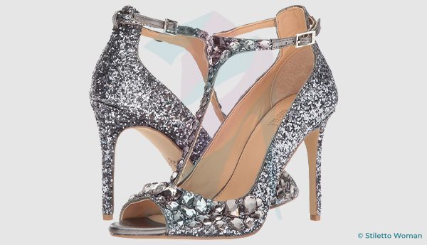 Jewel Badgley Mischka - Conroy Glitter Dress Sandals