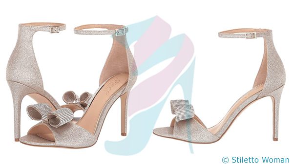 Jewel Badgley Mischka - light gold ankle heels