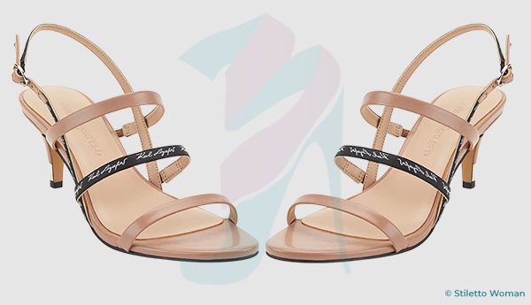 Karl Lagerfeld Paris -  Dextra Strappy Kitten Heels Sandals