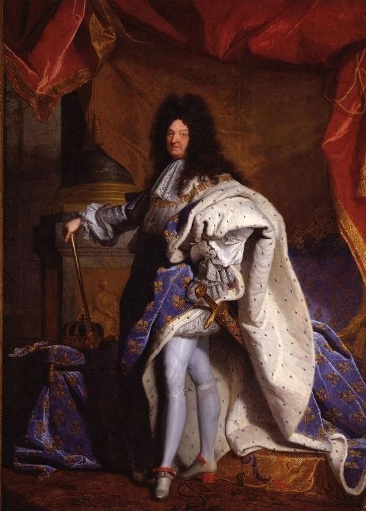 King Louis XIV wearing stiletto heels