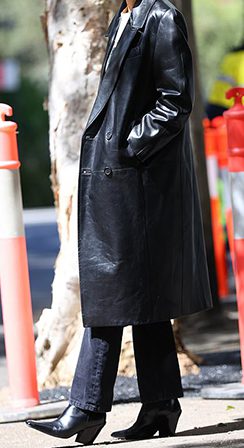 Leather Jacket with Cuban Heels 