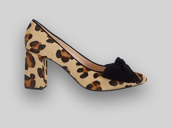Leopard kitten heels