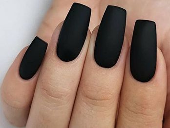 Matte Coffin Nails 