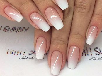 Ombre Coffin Nails
