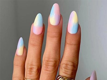 Pastel Almond Nails 