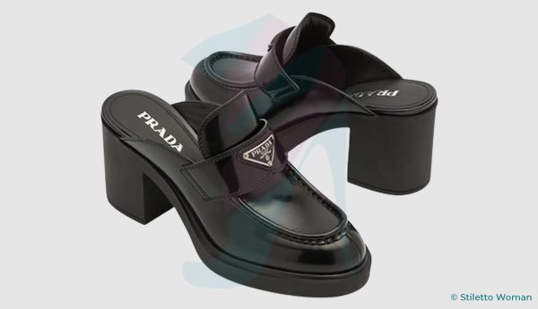 Prada - Chocolate Platform Mule