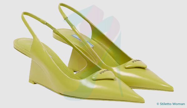 Prada - Slingback Geometric Heel Pumps