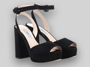 Prada Suede Platform Sandals