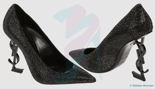 Saint Laurent - Opyum Crystal Geometric Heel Pumps