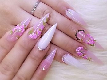 Spring Stiletto Nails 