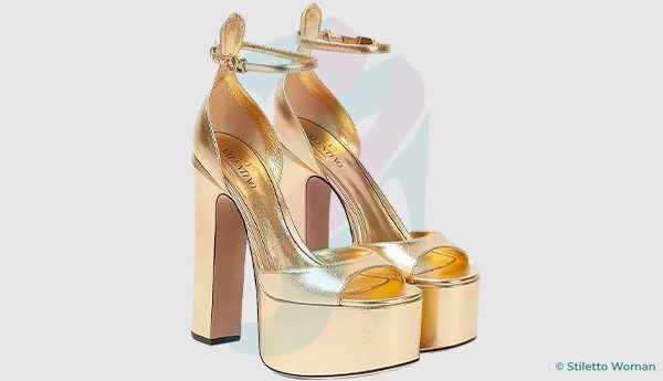 Valentino Garavani - Gold Platform Block Heels