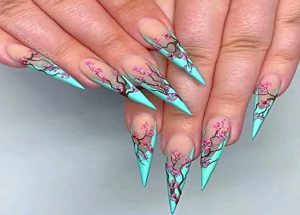 VOTACOS - False Nails with Sakura Design