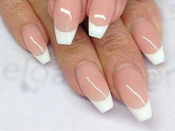 White Tip Coffin Nails 