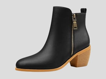 Zippered Heel Ankle Boots